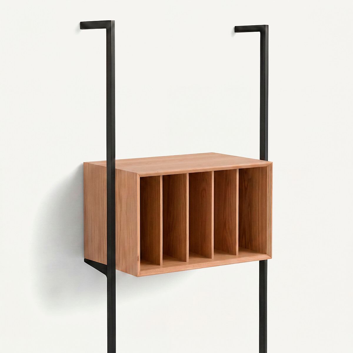 Range vinyles L60xP42 cm plaqué chêne, pour bibliothèque modulable ARCHIVITA XL chêne naturel, AM.PM