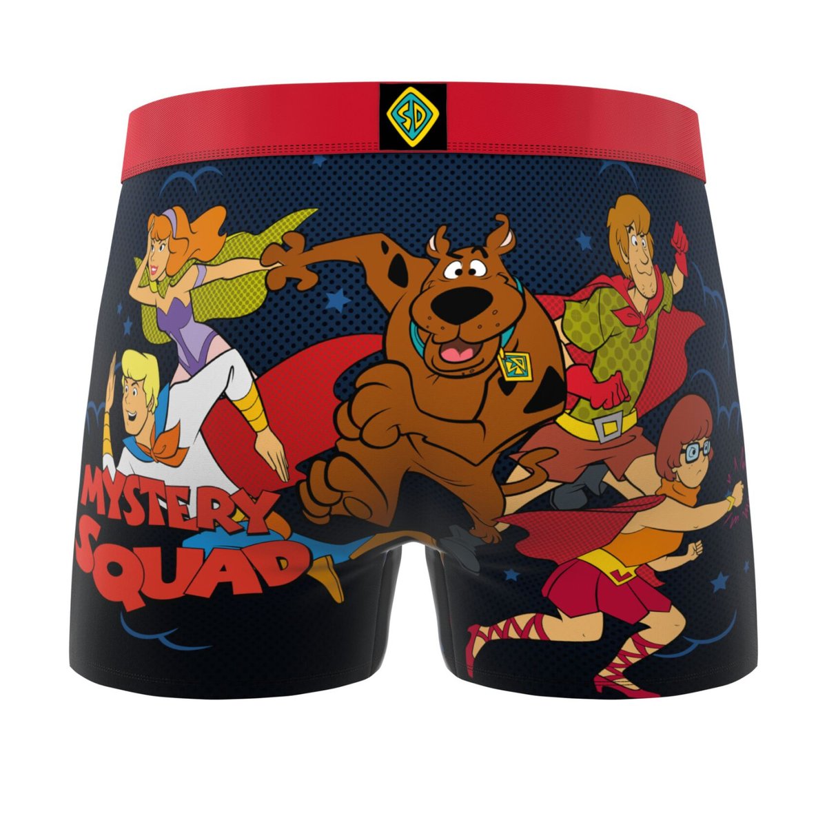 Lot De 3 Boxers Scooby-doo vert/violet/rouge/bleu foncé, FREEGUN