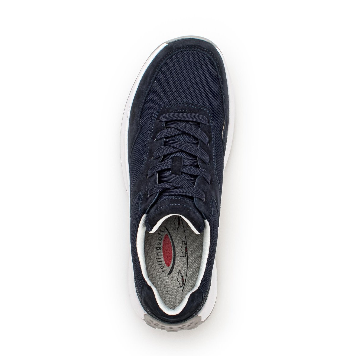 Baskets en cuir à talon compensé bleu, GABOR