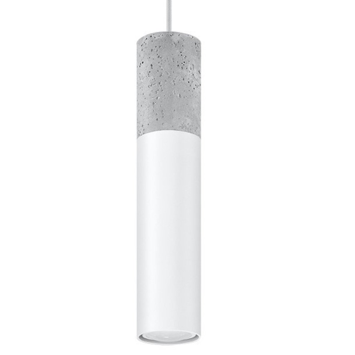 Suspension Acier Blanc/Gris GU10 1 Borigio blanc, EDEN