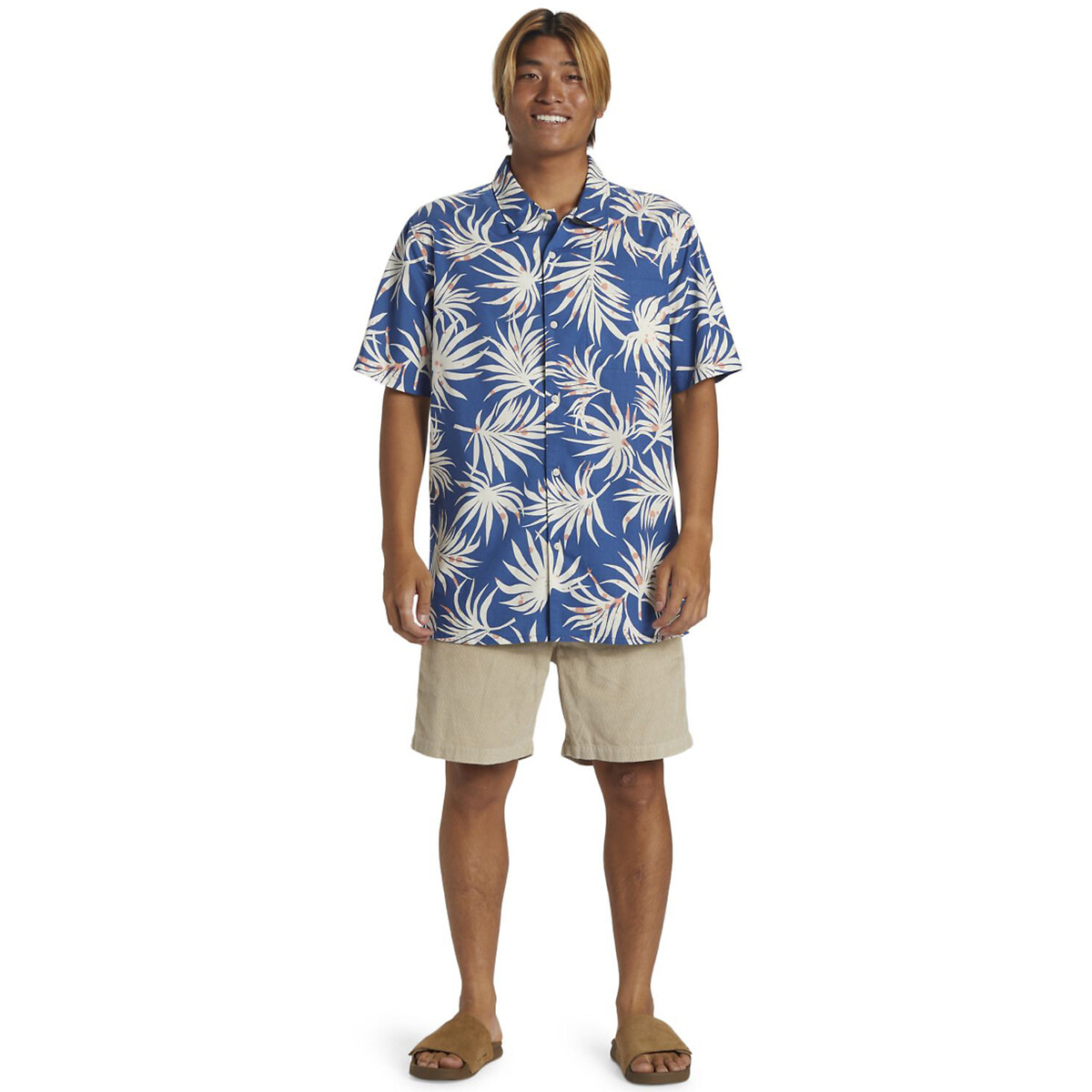Chemise manches courtes imprimée bleu, QUIKSILVER