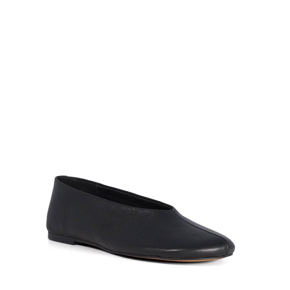 Ballerines à bout rond - HIGHWAY black-leather, DUNE LONDON