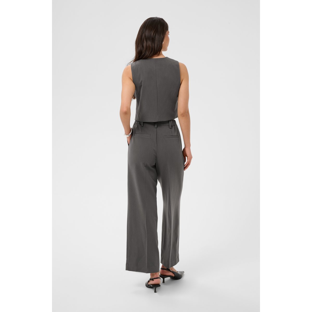 Manteau gris dark grey melange, KAFFE