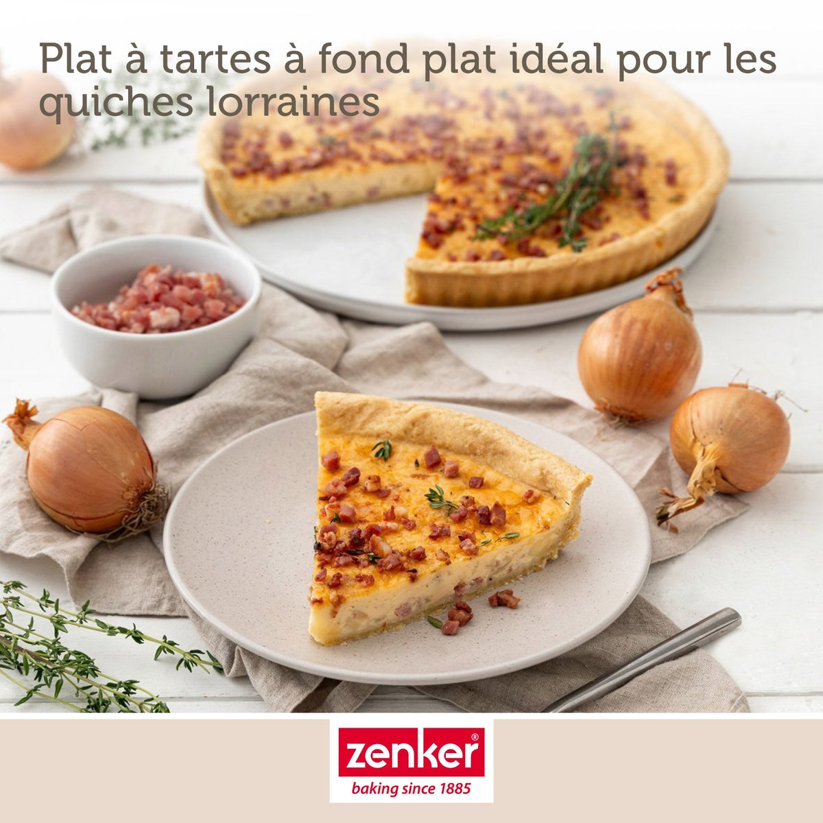 Set pâtisserie moule à quiche Lorraine 28 cm, 2 bols à mixer noir, ZENKER