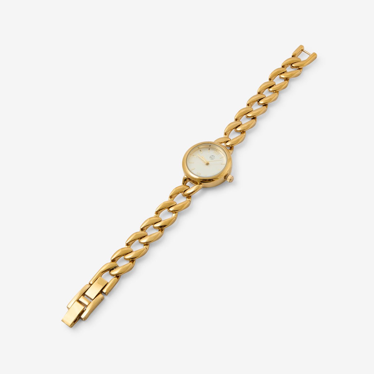 Montre cadran rond bracelet à maillons dorés doré, BALABOOSTE