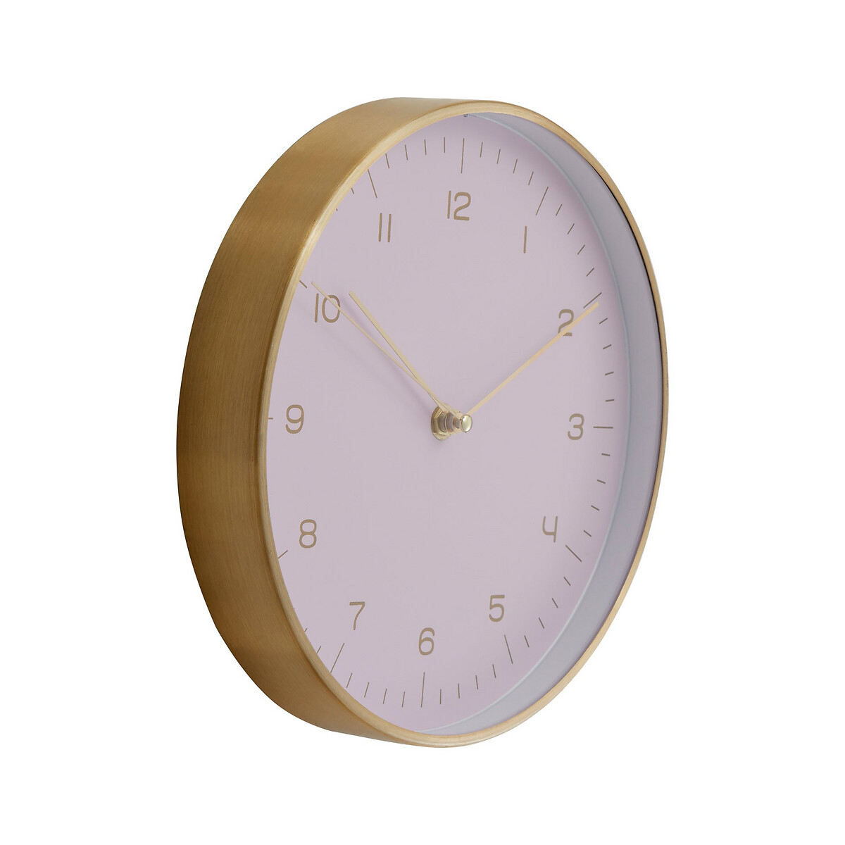 25cm Elegant Wall Clock in Pink and Gold gold-coloured/pink, SO'HOME