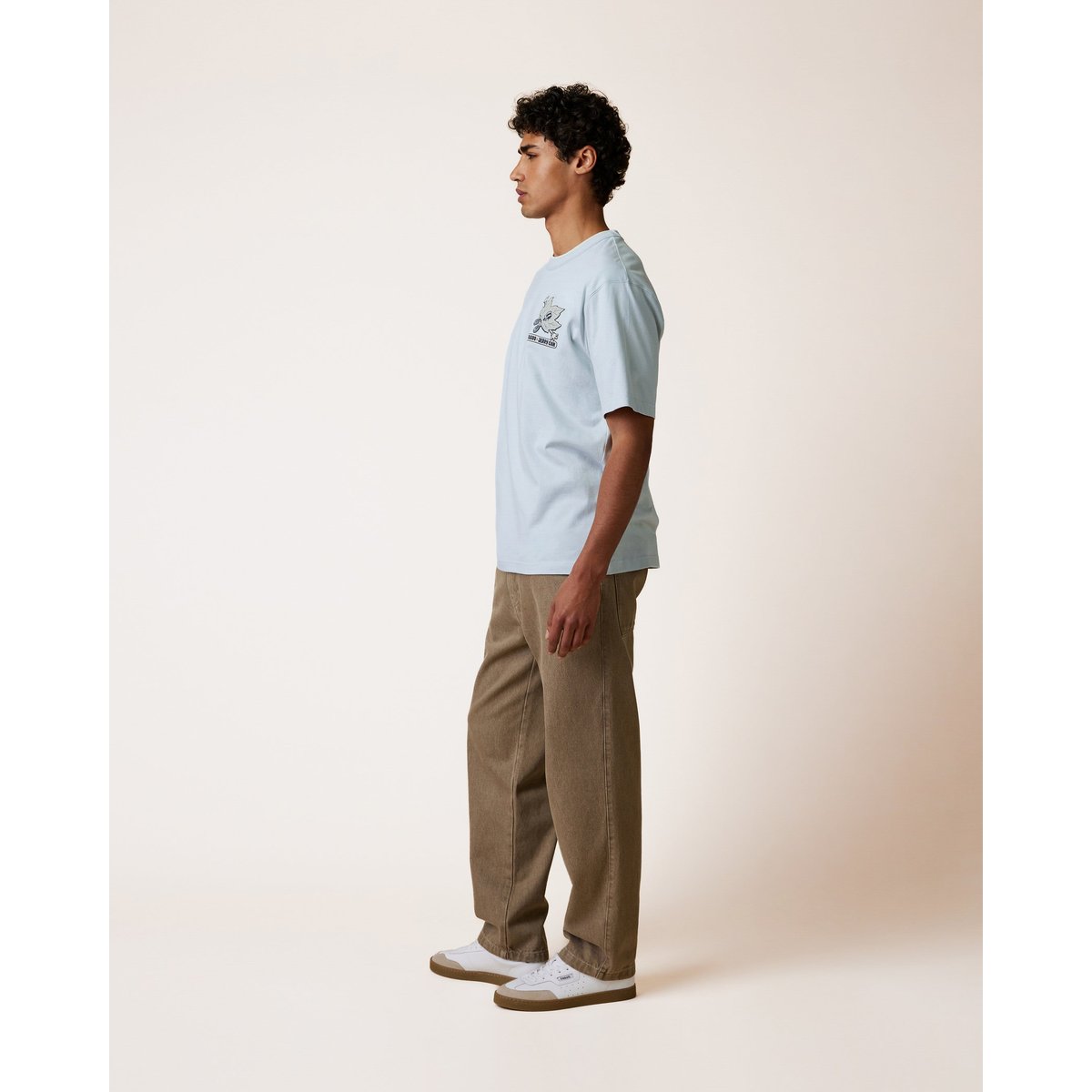 T-shirt en maille bleu clair, FAGUO