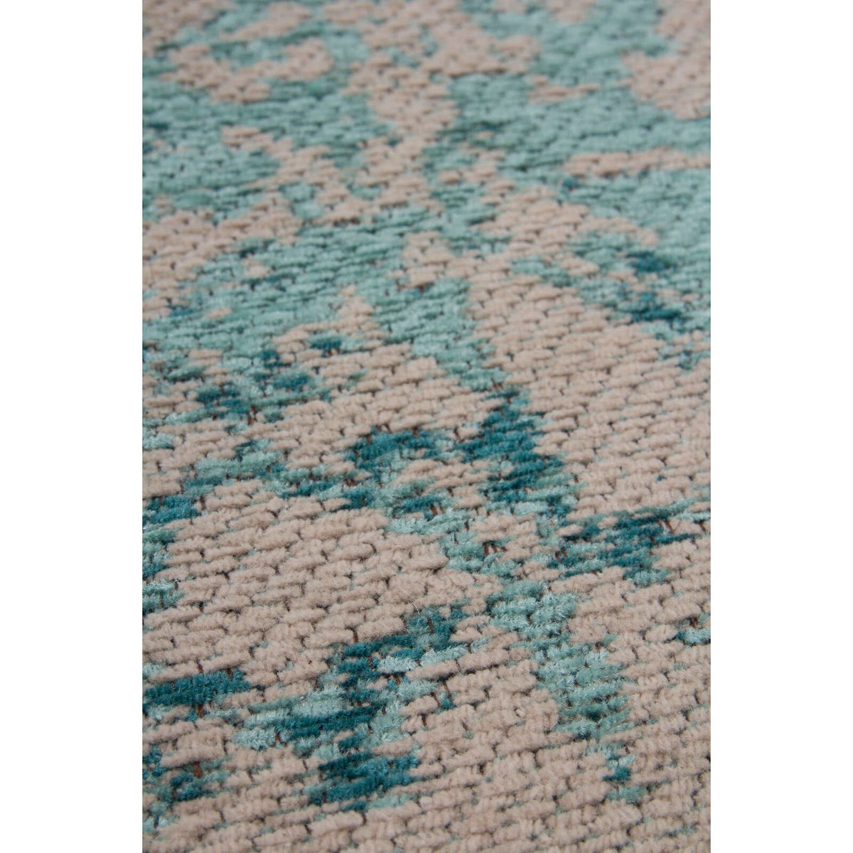 Tapis en coton fait main, NOSTALGIE bleu, ARTE ESPINA