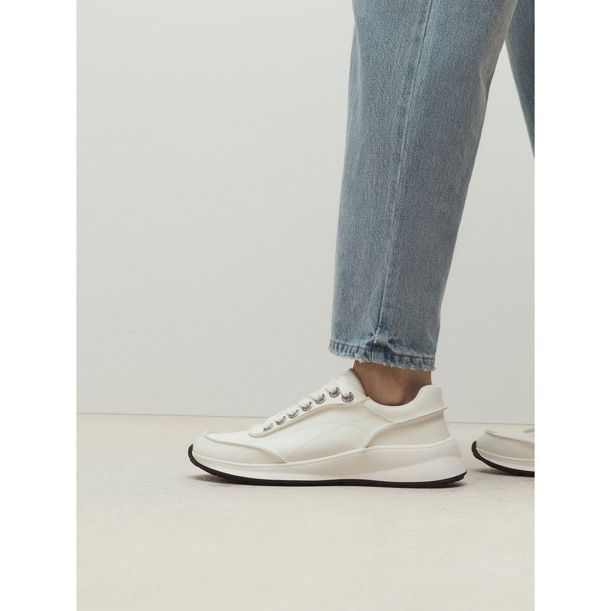 Baskets compensées à lacets forever comfort® blanc, NEXT
