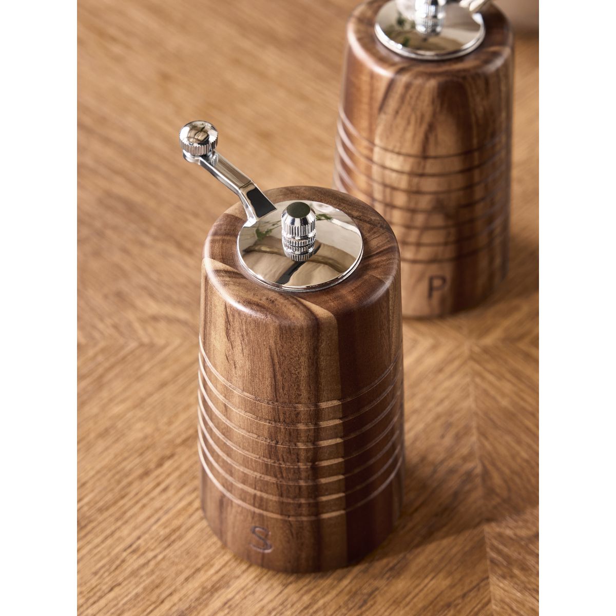 Moulin à sel et poivre en bois, lot de 2 naturel, NEXT