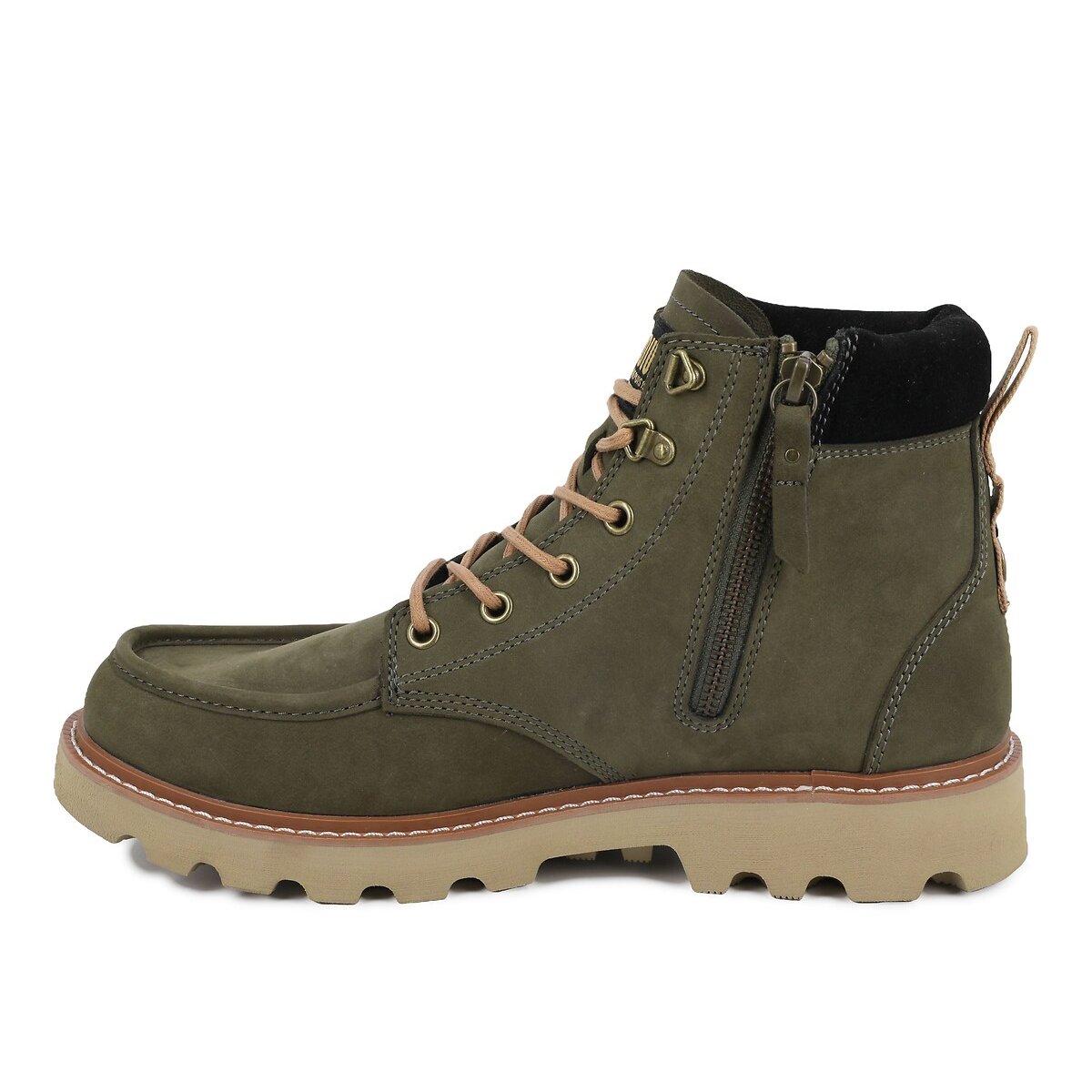 Botas em pele caqui, PALLADIUM