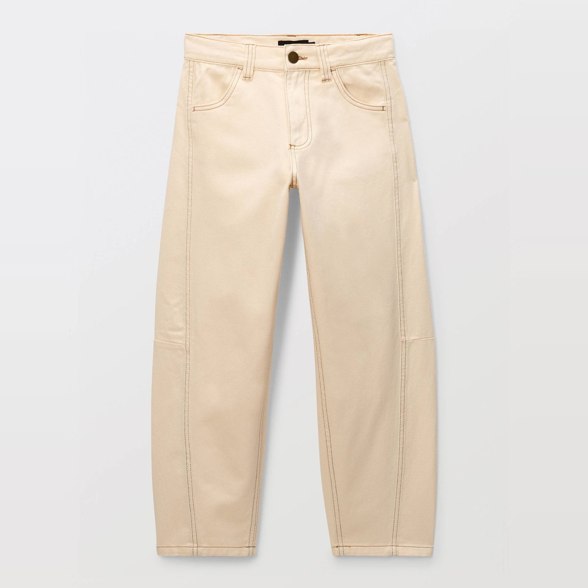 Jean cargo contenant du coton BIO GOTS avoine, MONOPRIX