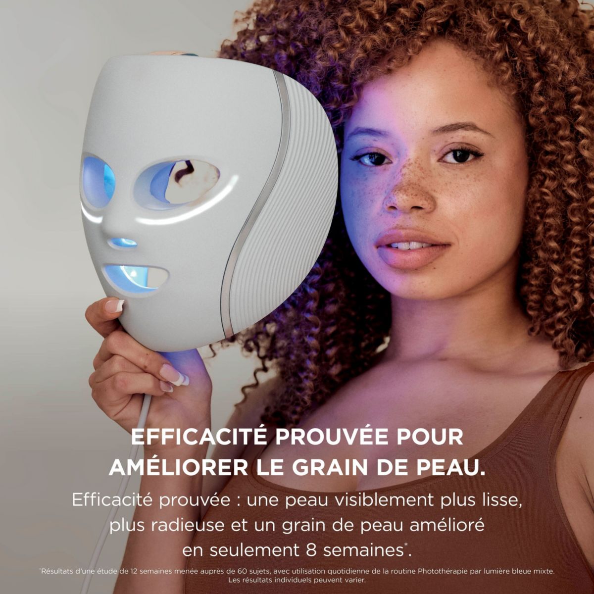 Masque LED CryoGlow avec rafraîchissement du contour des yeux Lilas couleur unique, SHARK