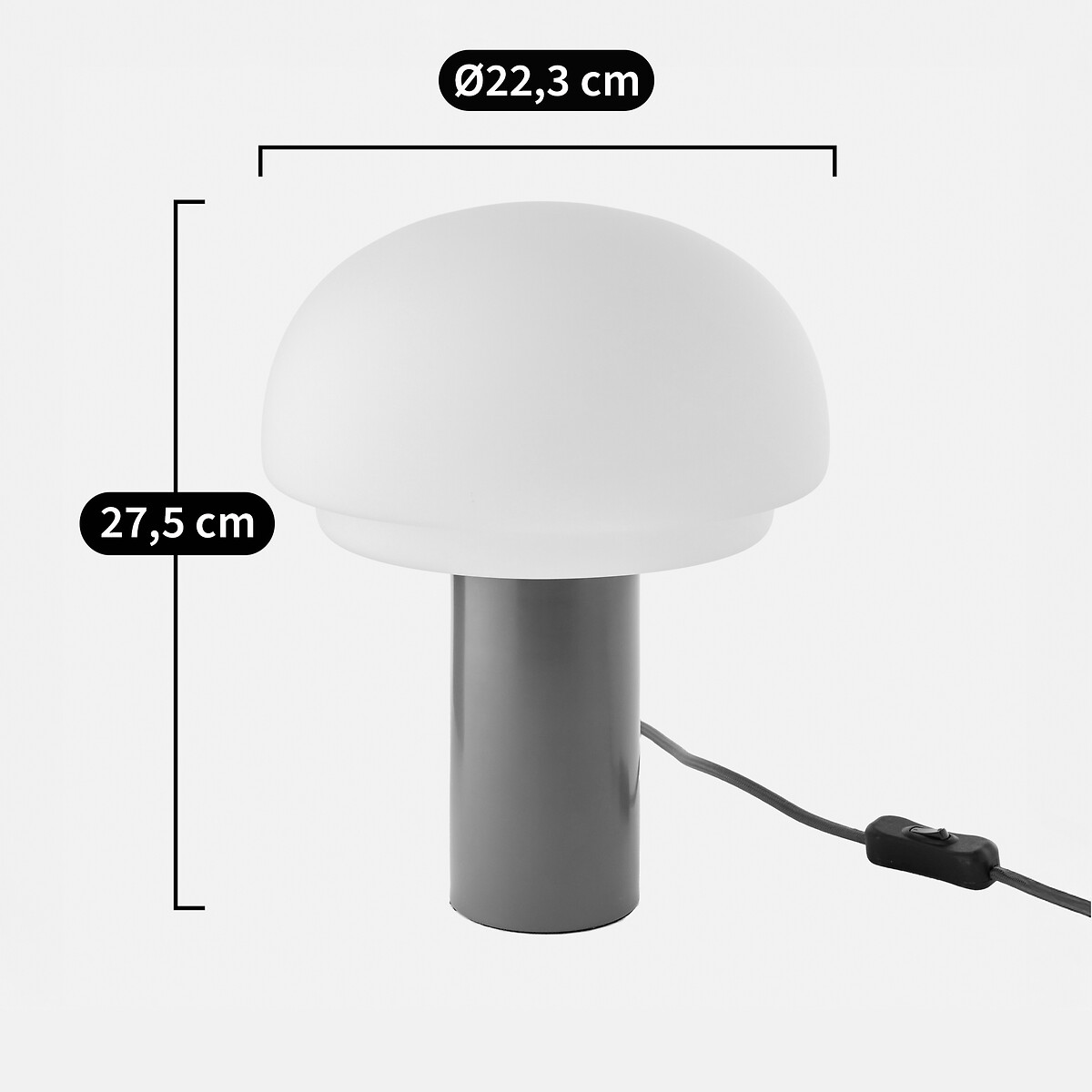 Agathilda Opaline/Iron Lamp, H27.5cm olive, LA REDOUTE INTERIEURS