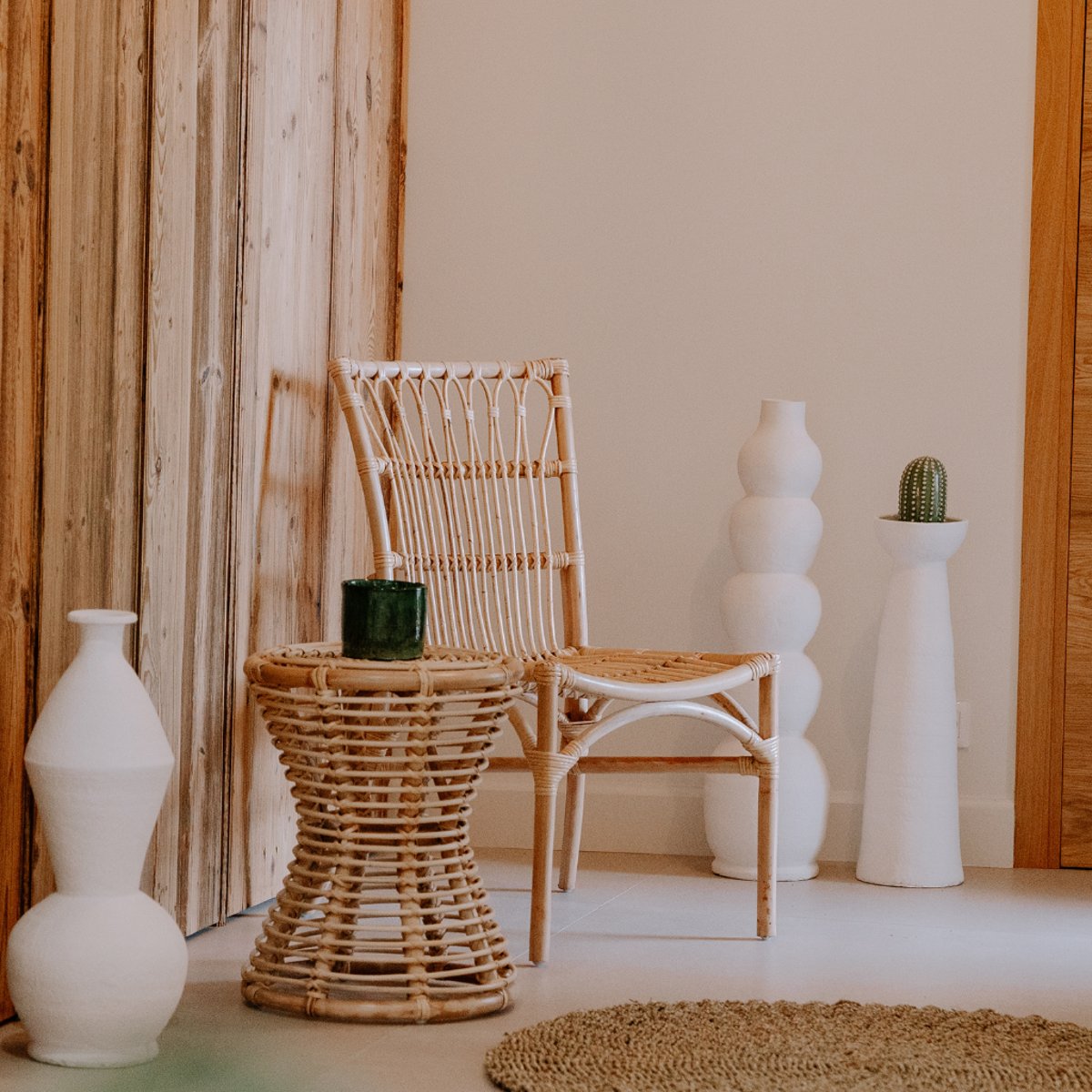 Poterie XXL en terre cuite ZAGORA B blanc, HYDILE