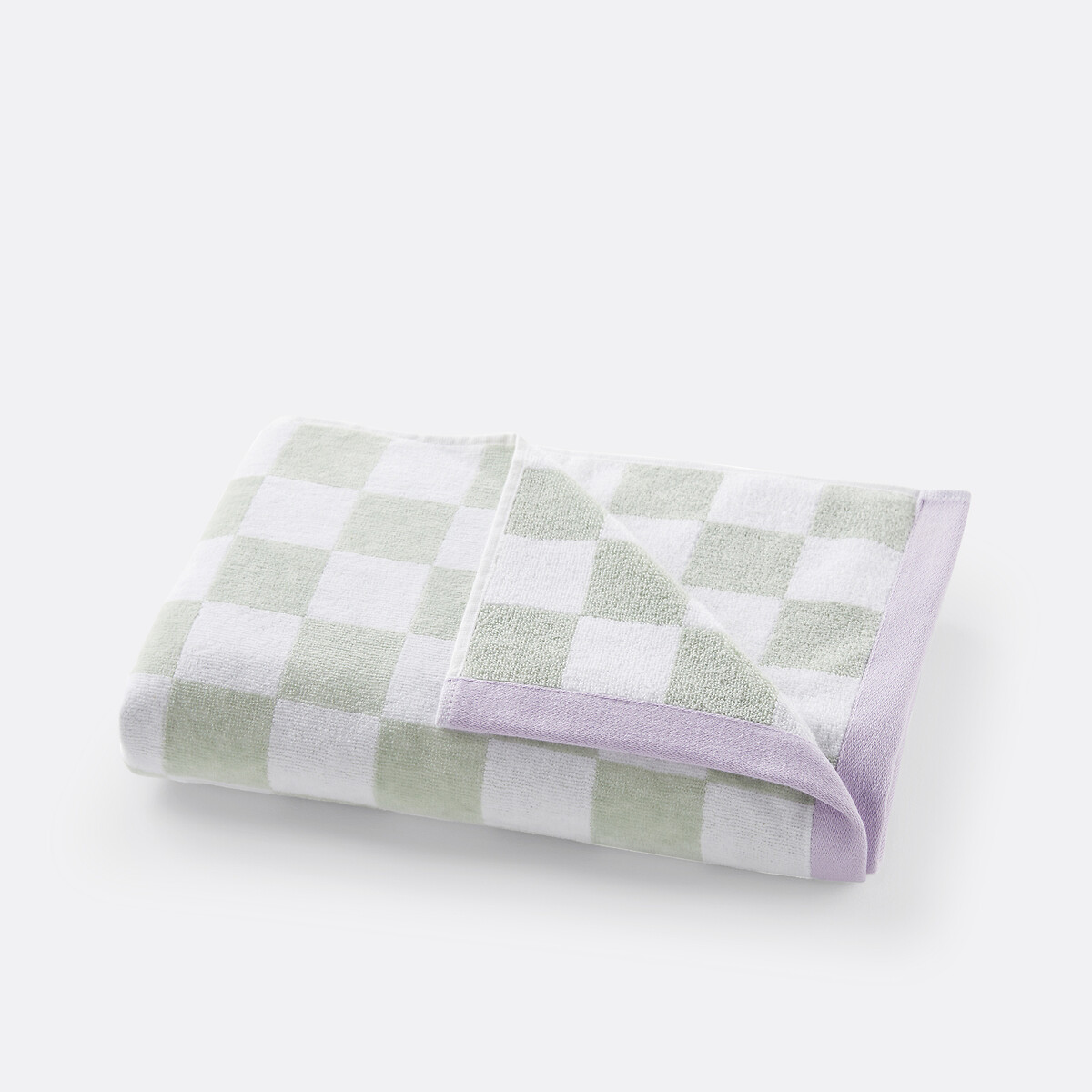 Mira 500g/m2 Velour Terry Towel green/white, LA REDOUTE INTERIEURS
