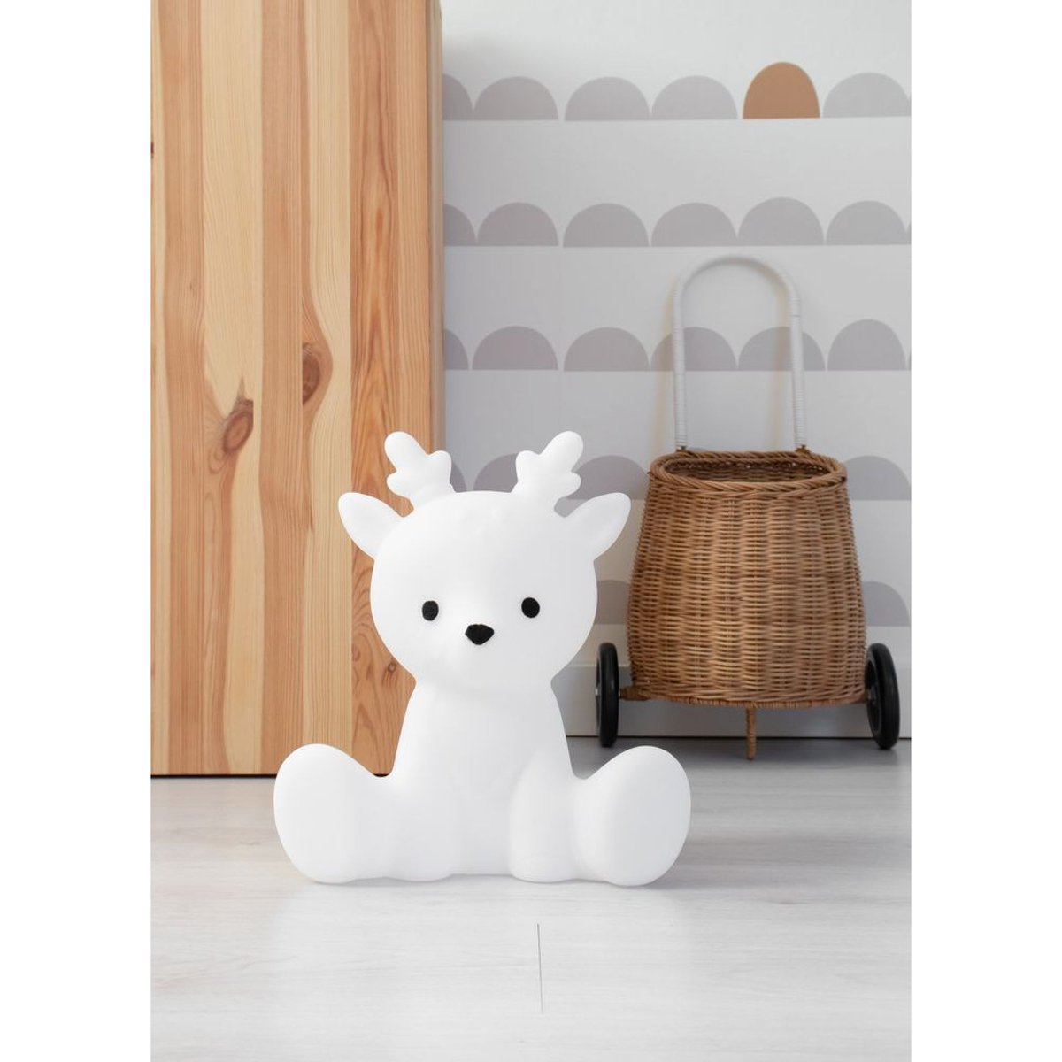 Veilleuse tactile faon Fabian 32 cm blanc, FLOW