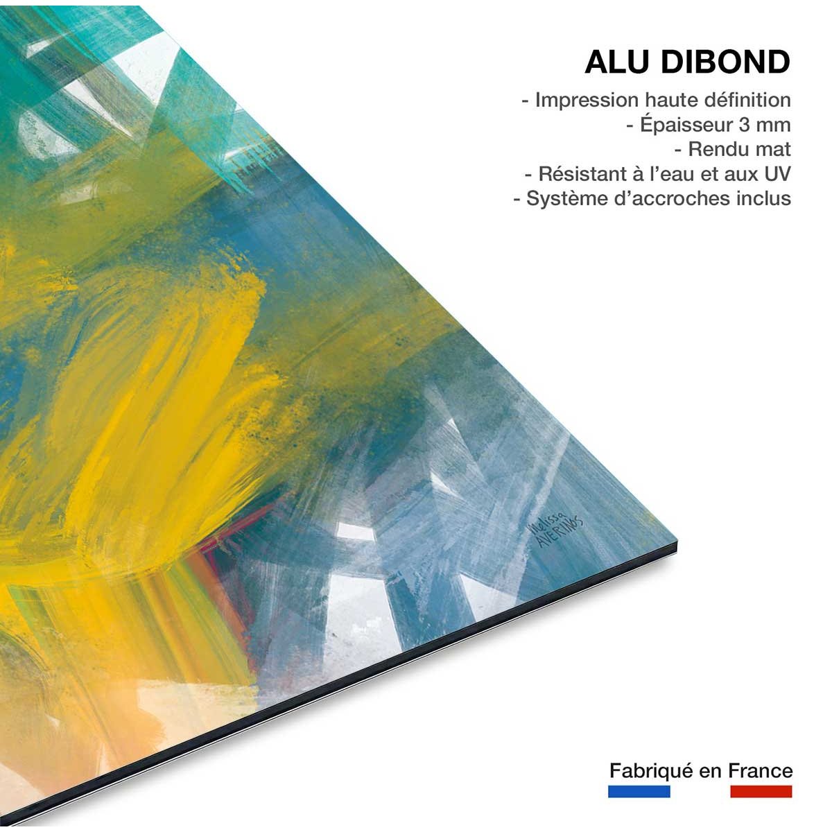 Tableau brush color tableau alu dibond, HEXOA