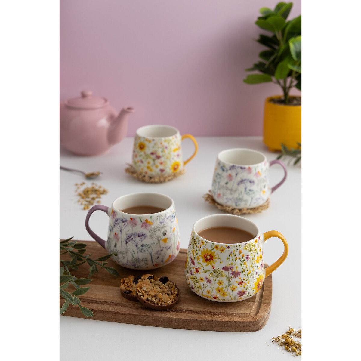 Set of 2 Sunflower Mugs multi-coloured, PRICE & KENSINGTON