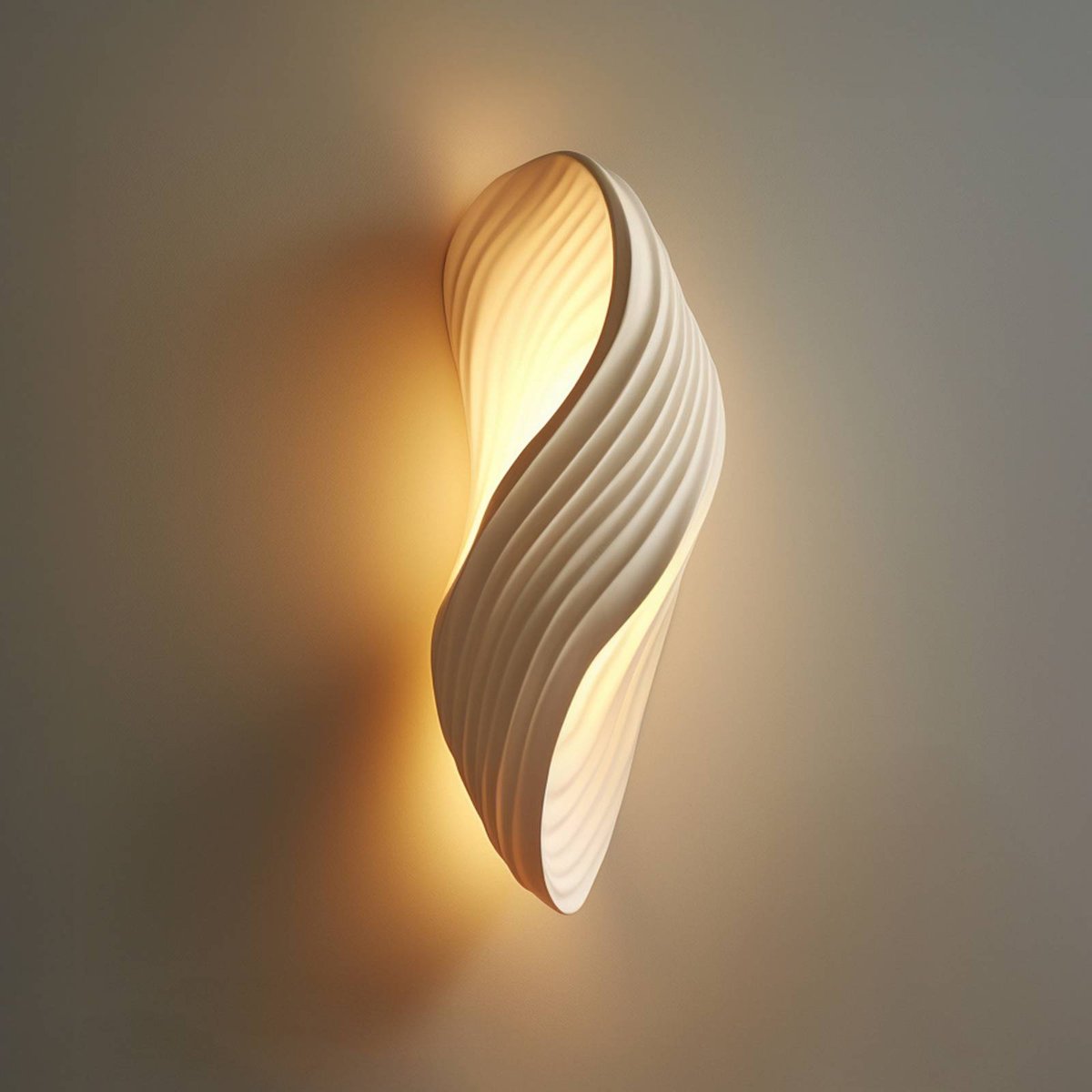 Applique en plâtre moderne, Ornela AI blanc sable, LINDBY