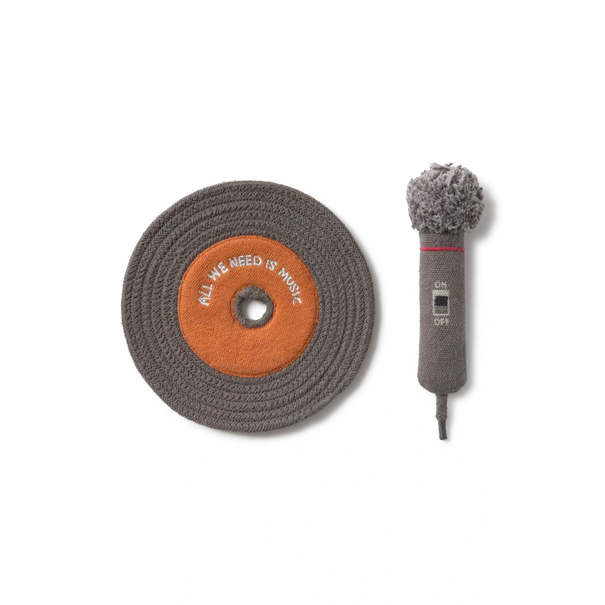 Tapis lavable Musique MUSIC STUDIO ocre, grain de café, naturel, gris foncé, LORENA CANALS