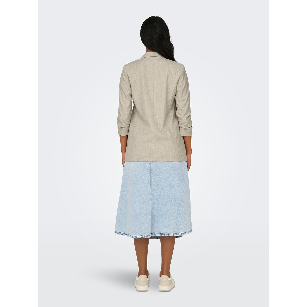 Blazer maniche a 3/4 beige, ONLY