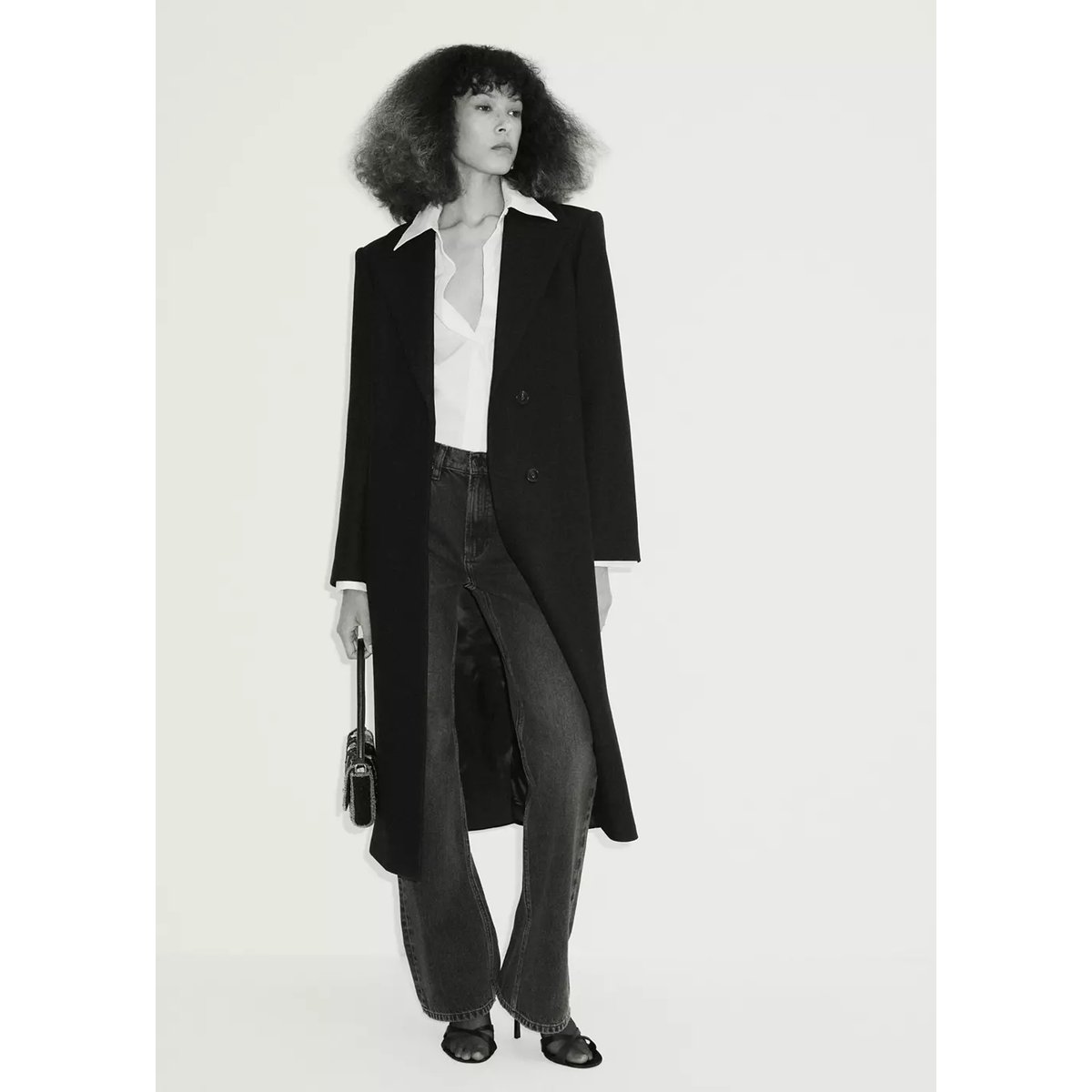 COAT DOLCE noir, MANGO