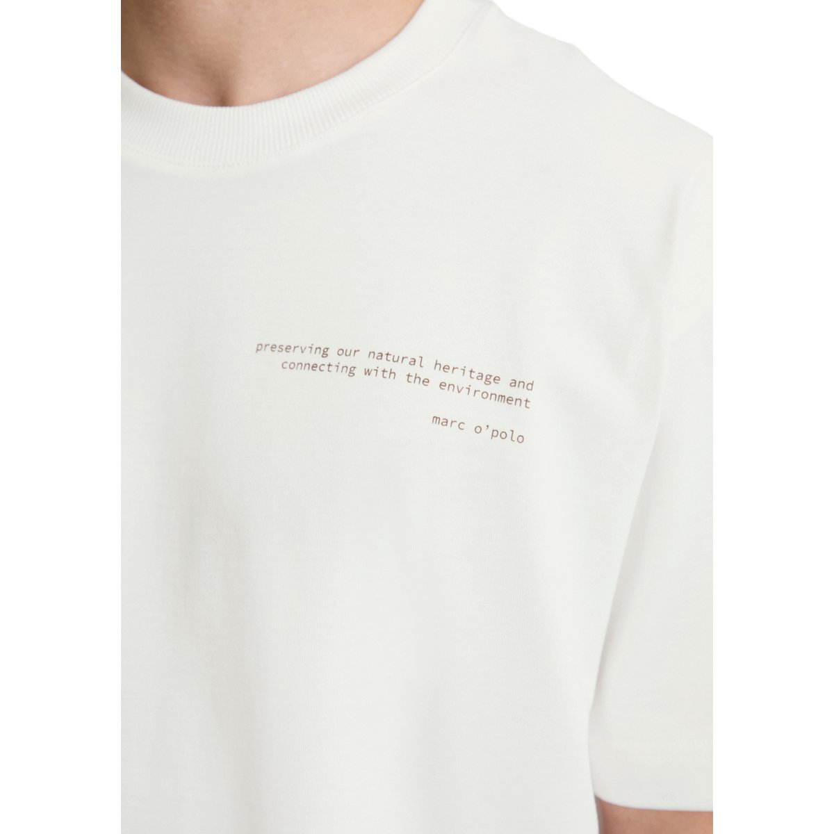 T-shirt relaxed avec imprimé naturel sur le dos blanc, MARC O'POLO