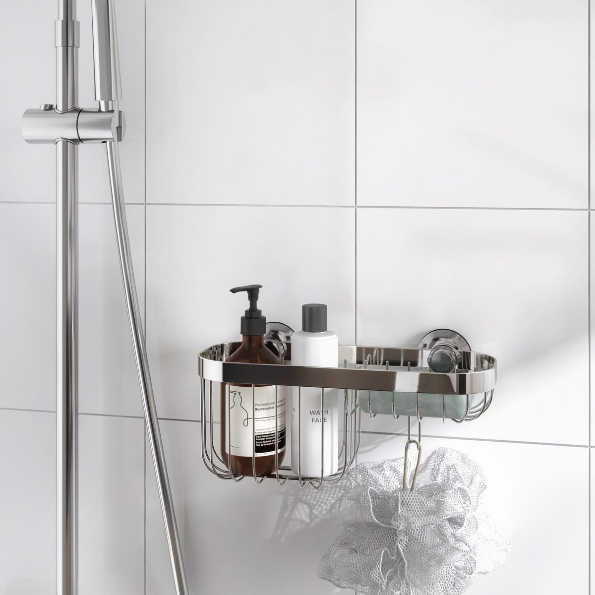 Organisateur de douche en acier, NEO chromé, SENSEA