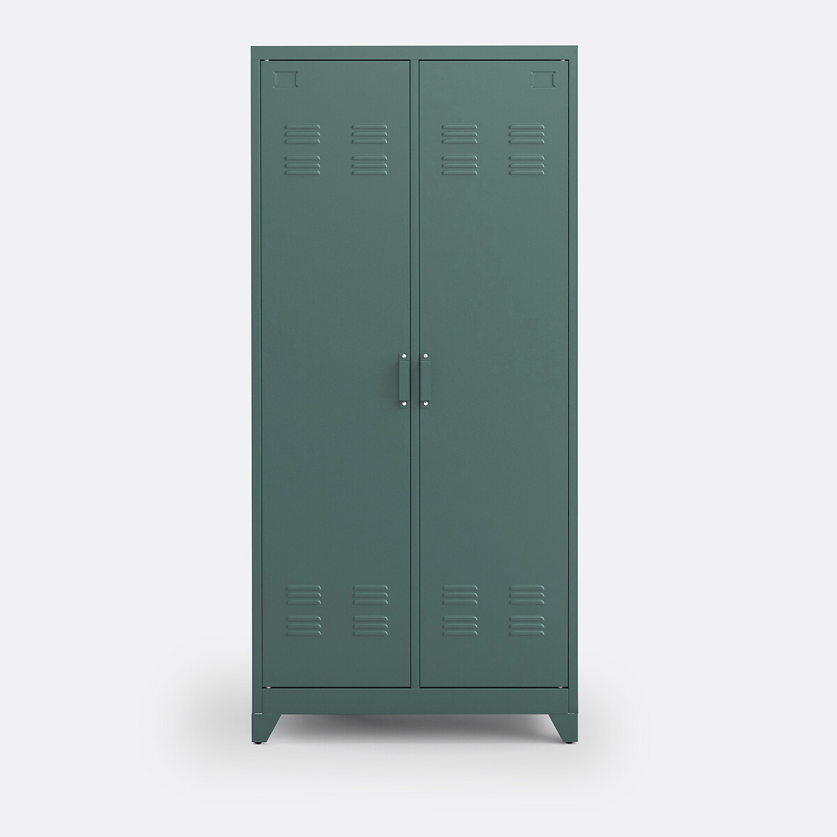 Armoire 2 portes en métal acier, HIBA vert eucalyptus, LA REDOUTE INTERIEURS