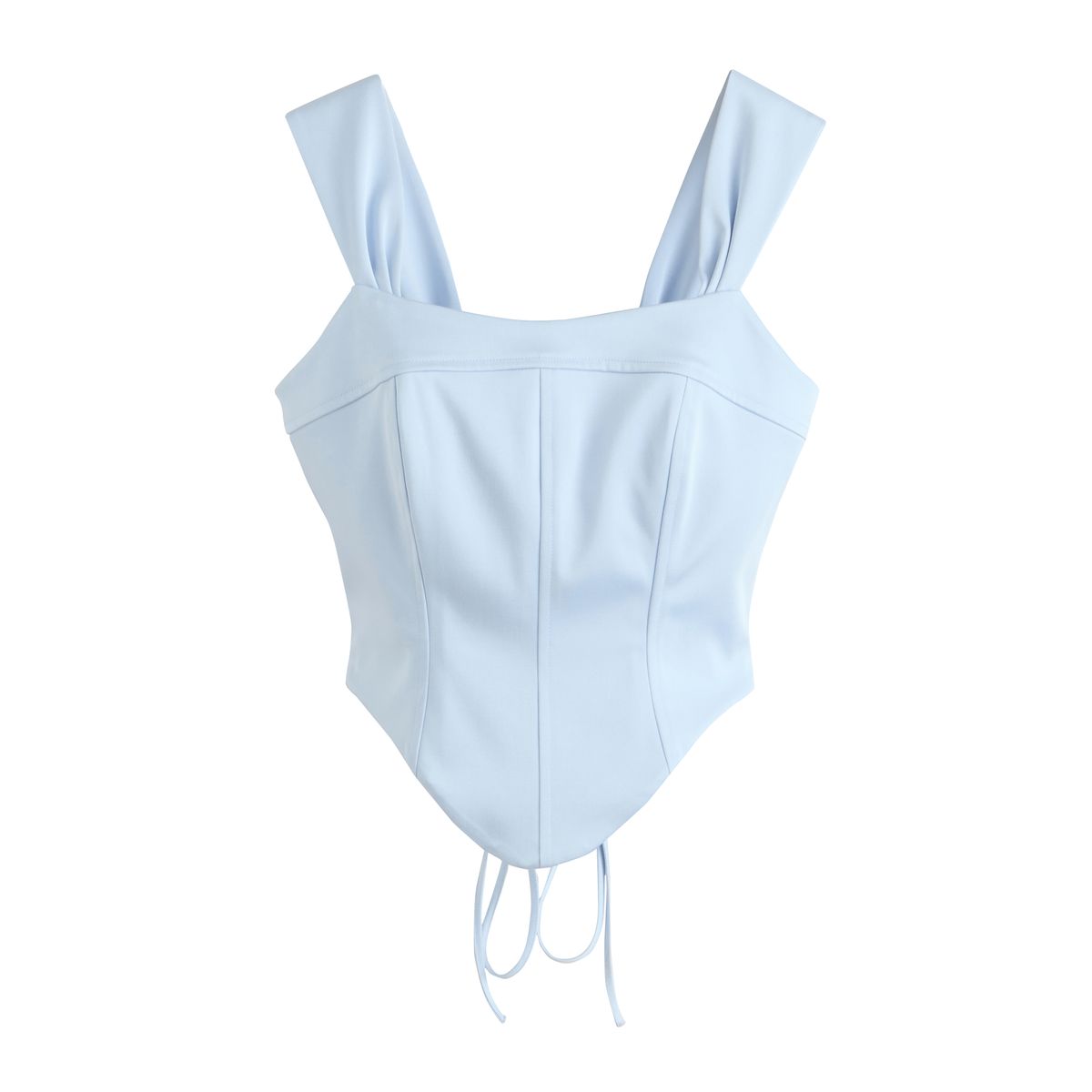 Haut corset en satin à col carré bleu, NEXT