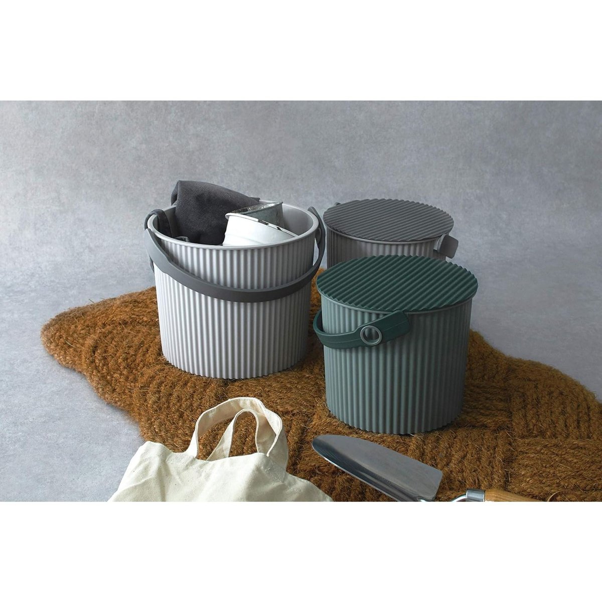 Panier de rangement S seau Omnioutil vert, HACHIMAN