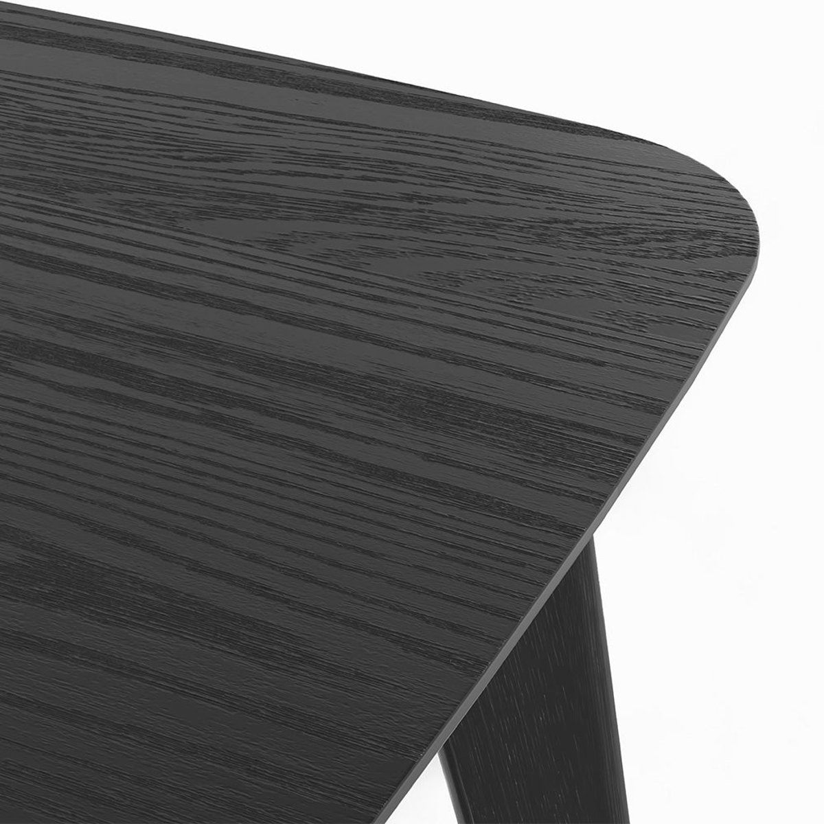 Table et chaises 4 personnes en velours - OMAN noir, MAISON PAVANE