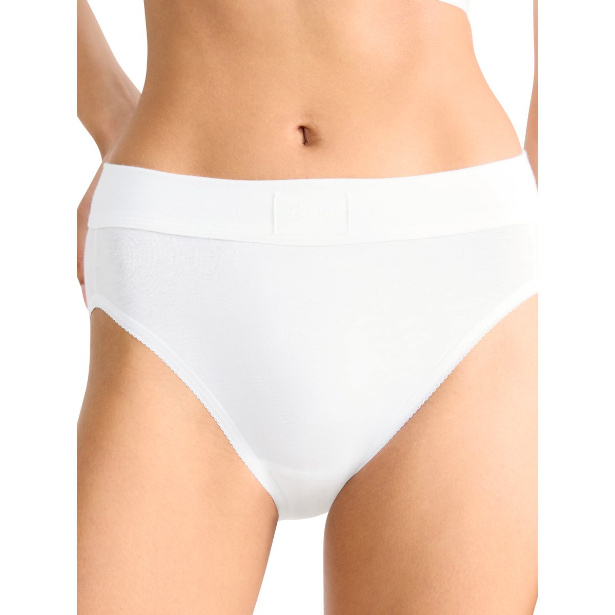 Culotte slip taï Double Comfort blanc, SLOGGI