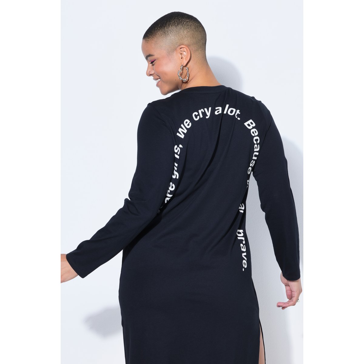 Robe évasée en jersey noir, STUDIO UNTOLD