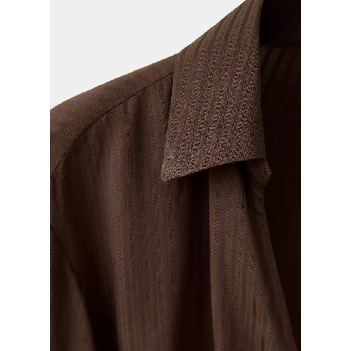 Chemise croisée à rayures marron, MANGO TEEN