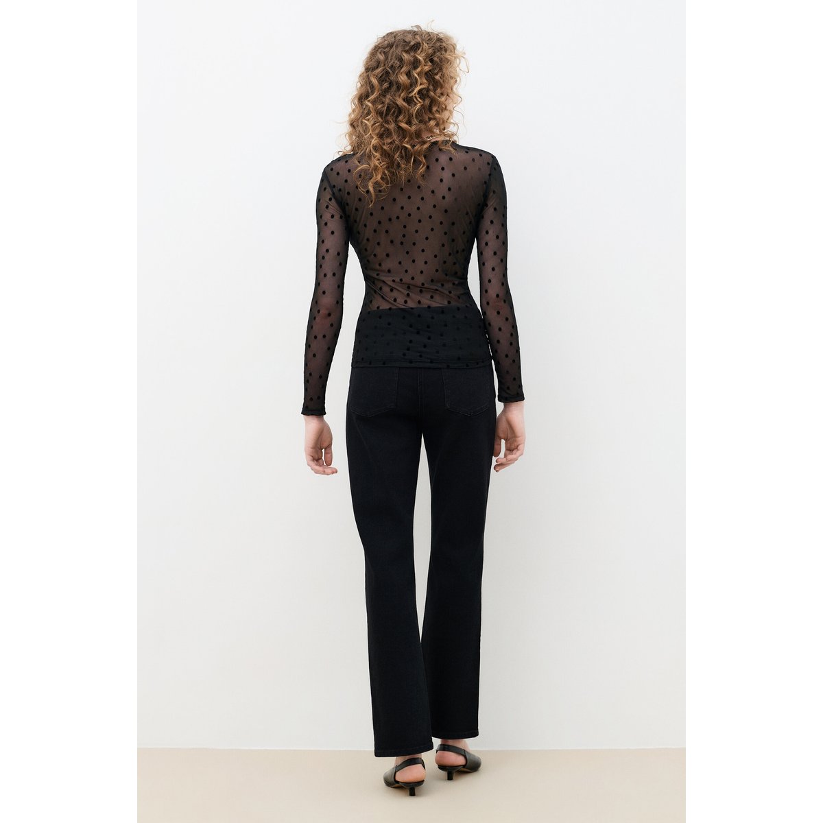 T-shirt ajusté col rond TCECILE noir, CAROLL