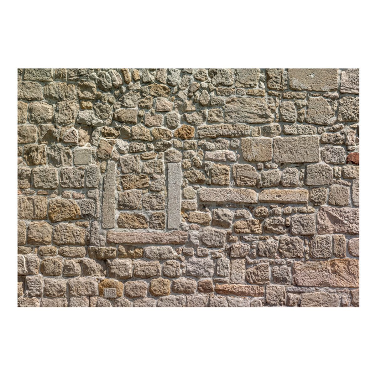 Papier peint intissé panoramique Wall From Stones orange / cuivré, EDEN