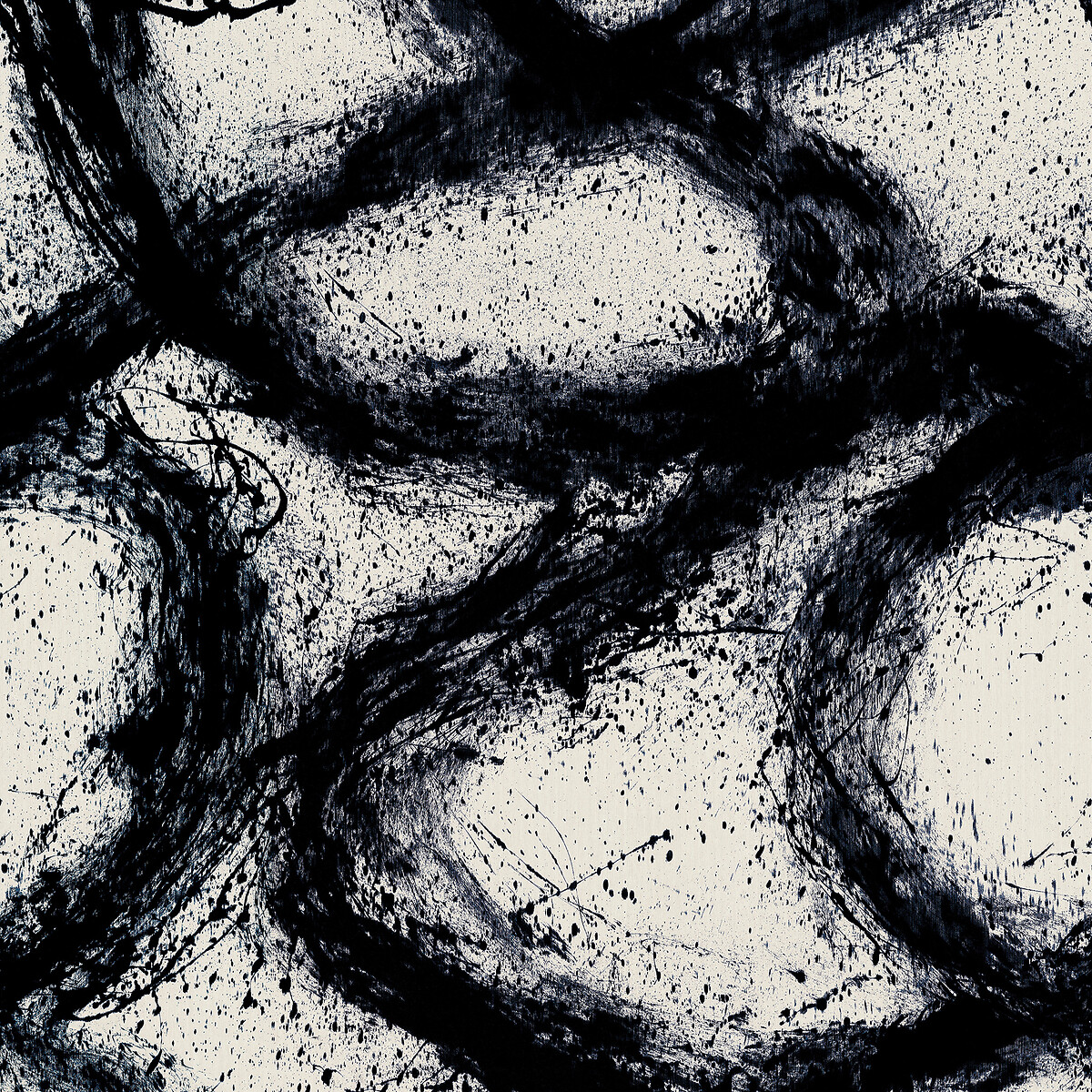 Enigmatic Wallpaper ink blue, HARLEQUIN