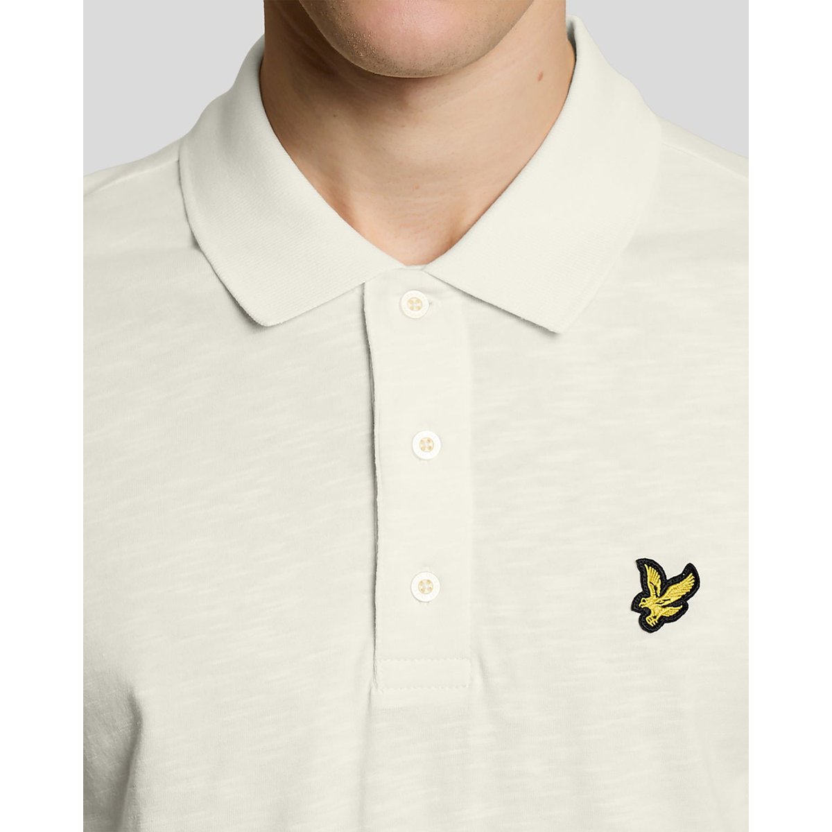 Polo en coton fin slub beige glace, LYLE & SCOTT