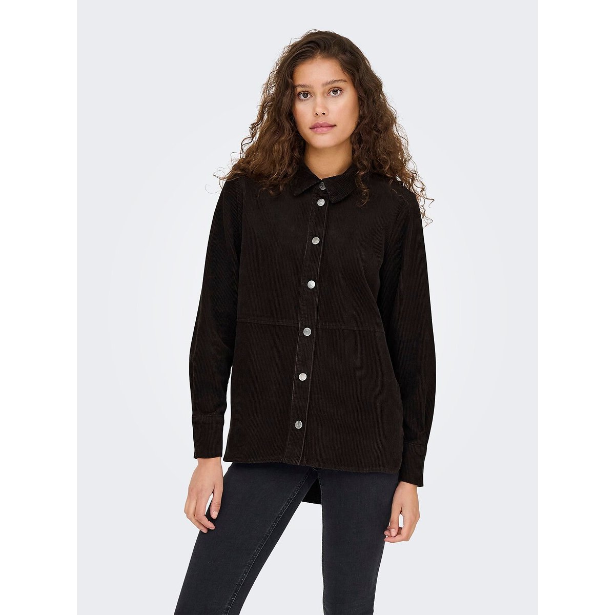 Chemise en velours marron chocolat, JDY