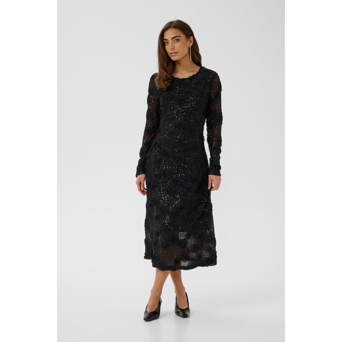 Robe de soirée noir black sequins, CULTURE