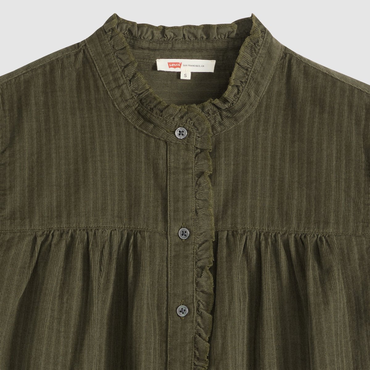 Blouse manche longue Perla velours vert - olive night, LEVI'S