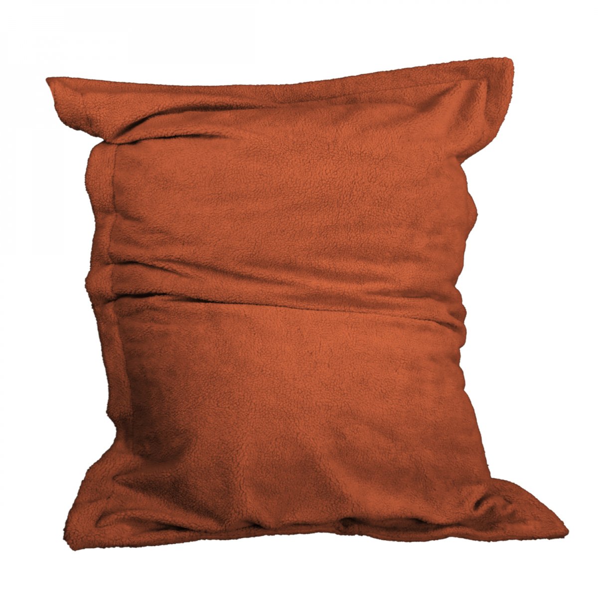 Pouf d'intérieur déhoussable XXL terracotta, VIVEZEN