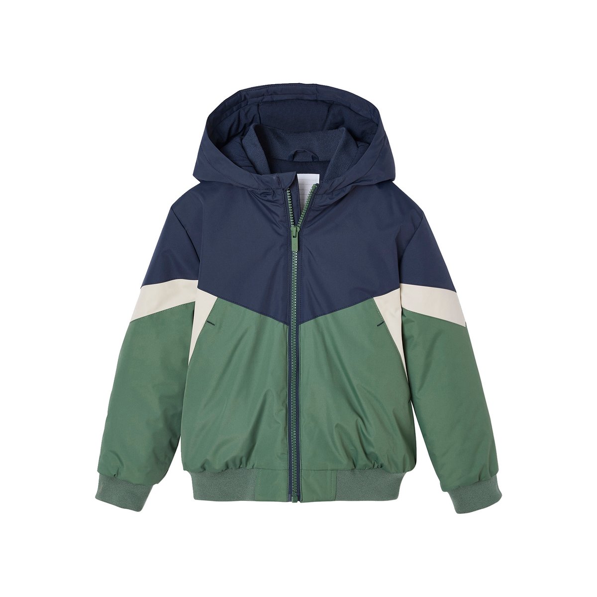 Blouson coupe-vent colorblock vert, VERTBAUDET