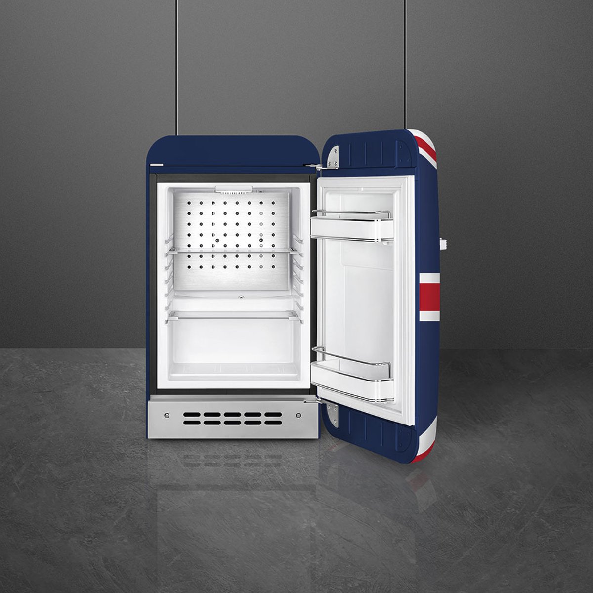 Mini réfrigérateur 1 porte poignée à gauche FAB5 décoré / spécial brillant, SMEG
