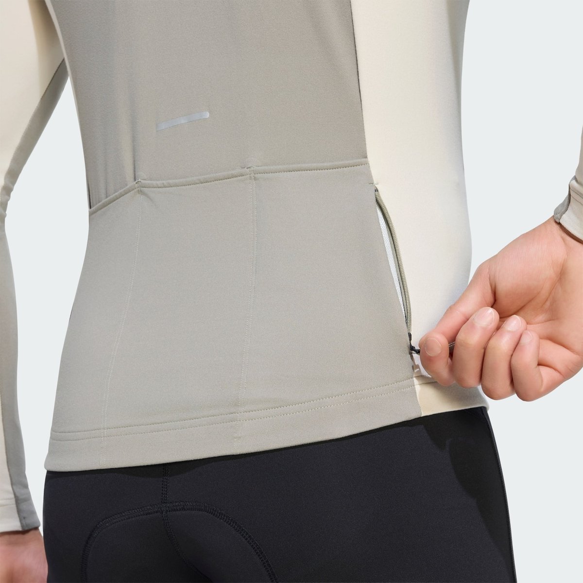 Maillot De Cyclisme Manches Longues 3 Bandes Tempo grey / alumina, adidas Performance
