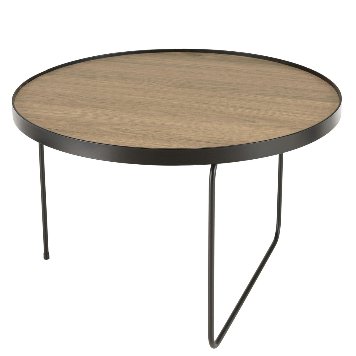 Table de salon ronde pieds design LANDAISE bois naturel, PIER IMPORT