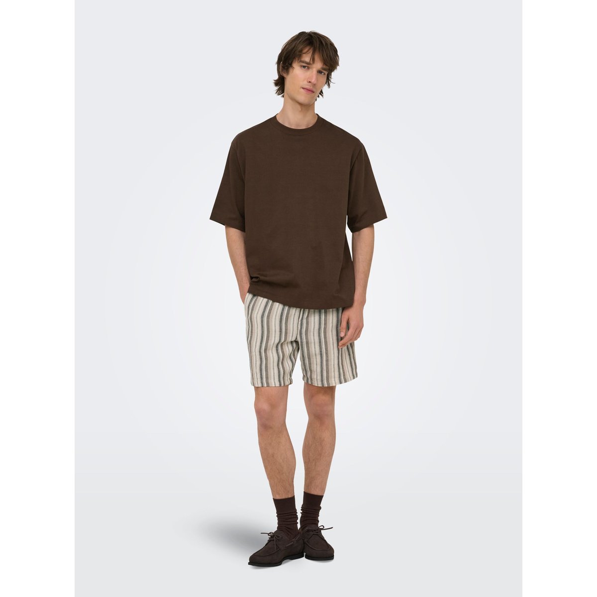 T-Shirt marron - demitasse 1, ONLY & SONS