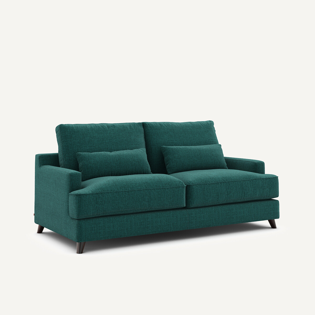 3-Sitzer-Sofa, umwandelbar, aus jaspiertem Canvas, ALWINE dunkelgrün, AM.PM